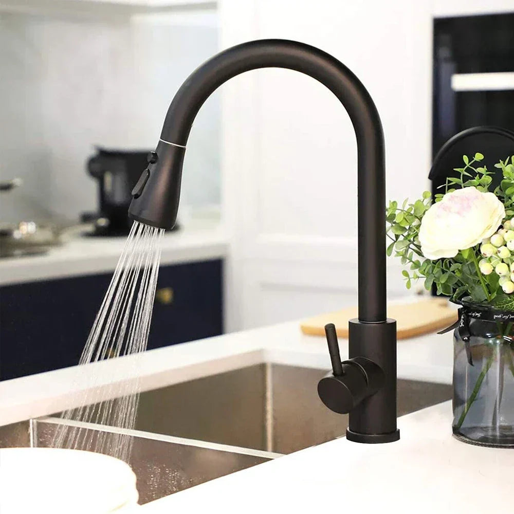 Modern Black Kitchen Faucet