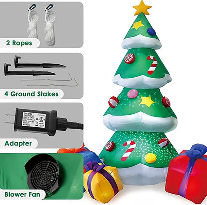 Large Blow Up Lighted Holiday Christmas Tree