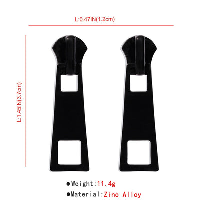 Unique Small Zip Pendant Earrings