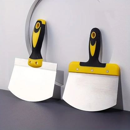 Flexible Rubber Handle Stainless Steel Scraper Spatula