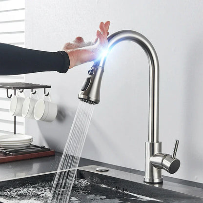 Touchless Kitchen Faucet with Pull-out Spray Head