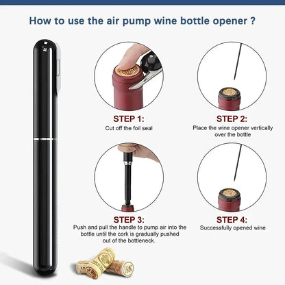 Quick 2-in-1 Wine Bottle Air Pump Opener
