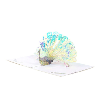 Colorful 3D Peacock Gift Card
