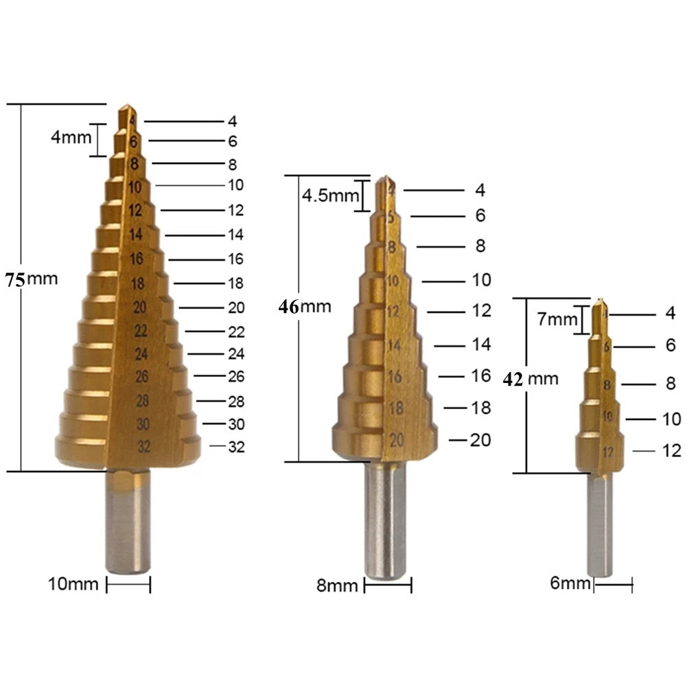 Precise 6-Piece Metal Drill Bit Set