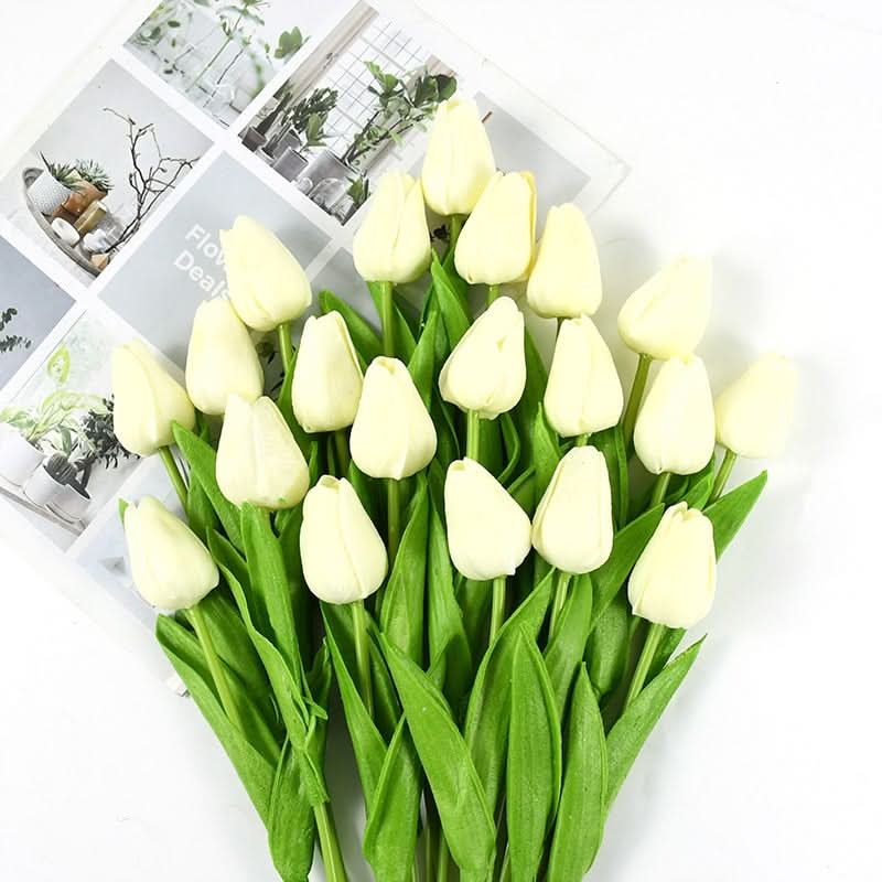 Beautiful Fake Tulip Arrangement with Realistic Petals