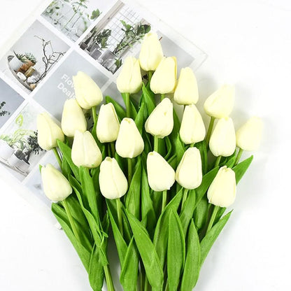 Beautiful Fake Tulip Arrangement with Realistic Petals
