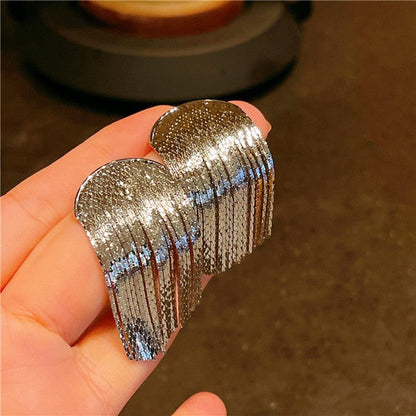 Luxury Gold Drop Tassel Earrings