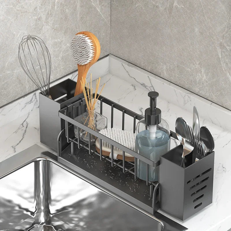 Space Saving Sink Caddy Shelf with Drainage