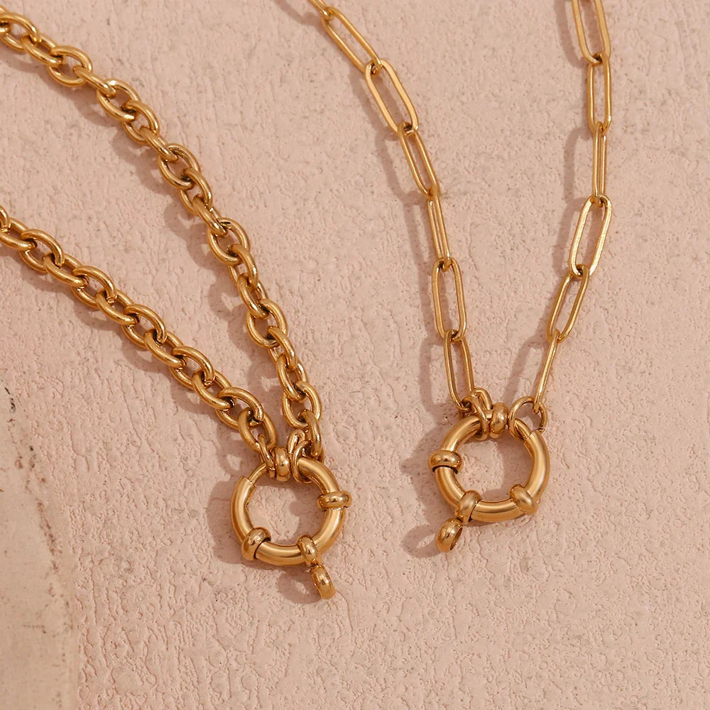 Luxury Gold Anchor Bar Necklace Chain