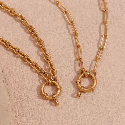 Luxury Gold Anchor Bar Necklace Chain