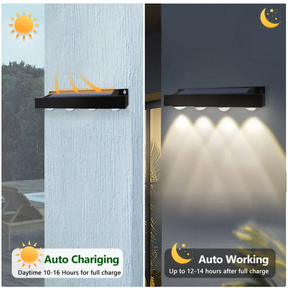 Solar Powered Outdoor LED Garden Lights 4-Pack