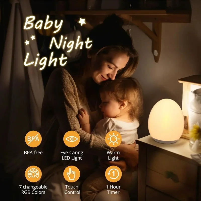 Colorful Kids Night Lamp with RGB and Touch Control