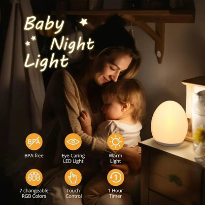 Colorful Kids Night Lamp with RGB and Touch Control