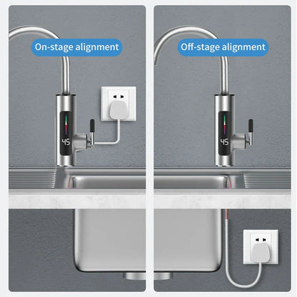 Instant Hot Water Kitchen Faucet 3000W Stainless Steel