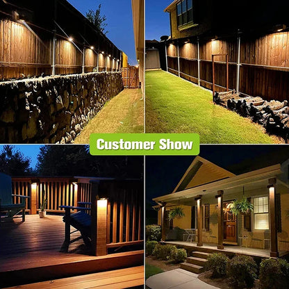 Outdoor Solar Powered LED Wall Lamp Waterproof