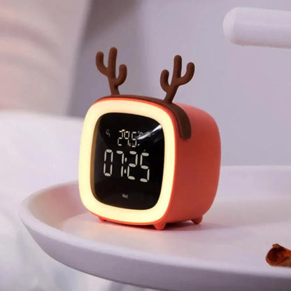 Fun Kids LED Clock with Nightlight and Rechargeable Battery