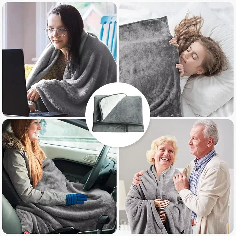 Soft Wearable Electric Blanket with 3 Heat Settings