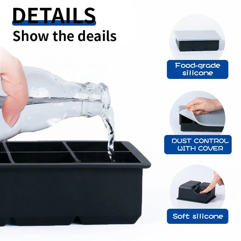 Large Silicone Ice Cube Tray, BPA-Free & Easy Release