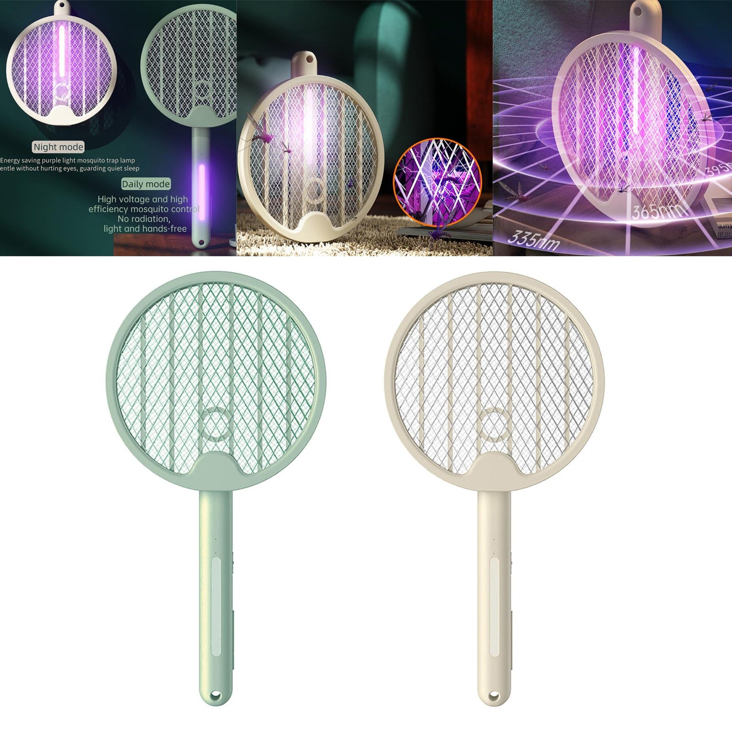 Portable Electric Bug Zapper Racket