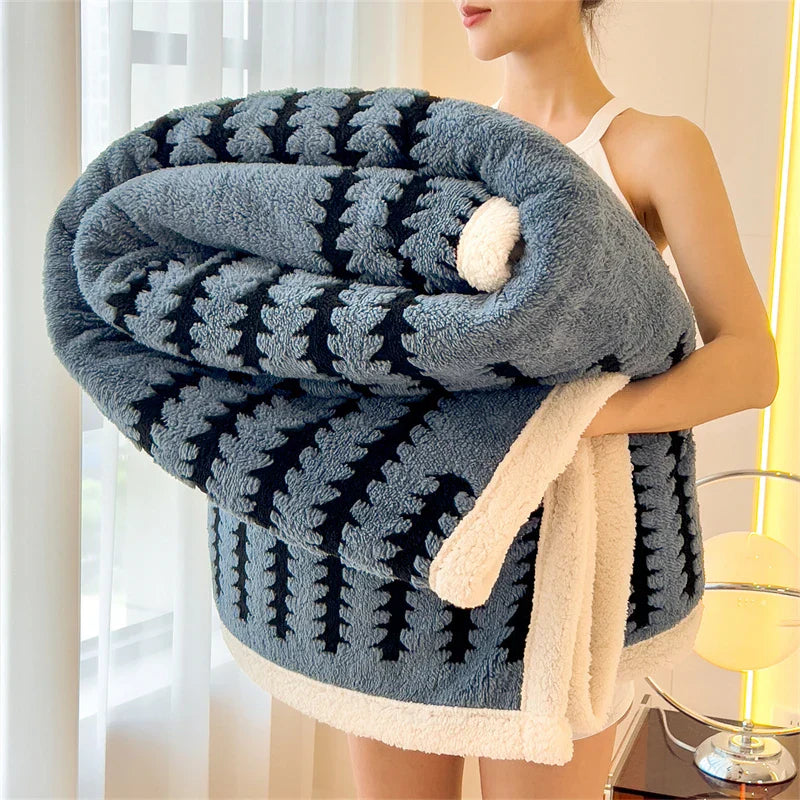 Plush Soft Blanket with Velvet and Flannel