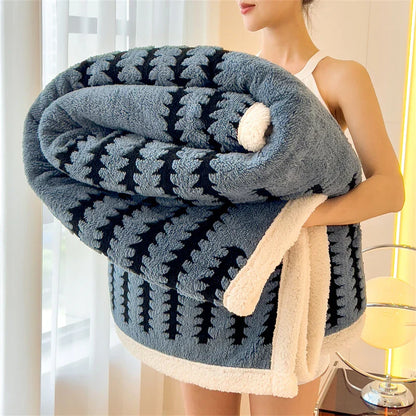 Plush Soft Blanket with Velvet and Flannel