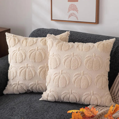 Plush Faux Fur Autumn Pillow Cover