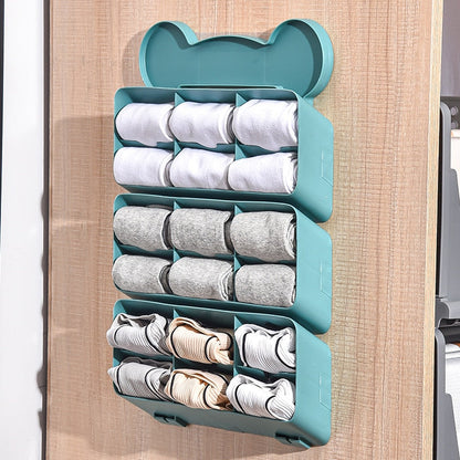 Easy Stick Fabric Storage Wall Shelf