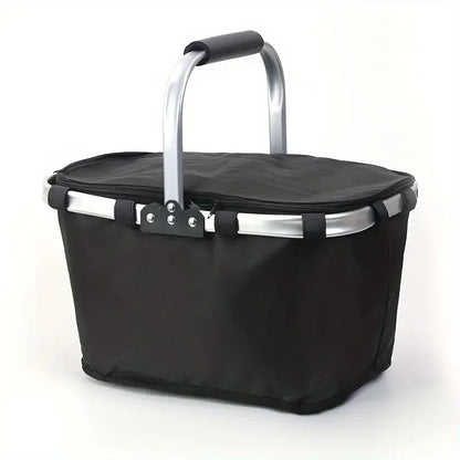 Portable Insulated Foldable Picnic Basket with Handle - Fesara