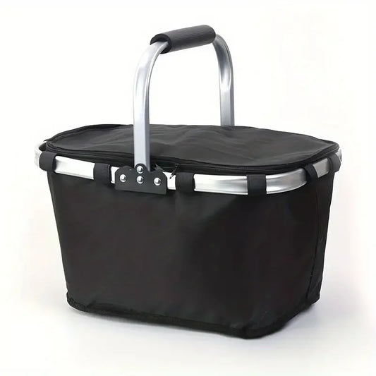 Portable Insulated Foldable Picnic Basket with Handle - Fesara
