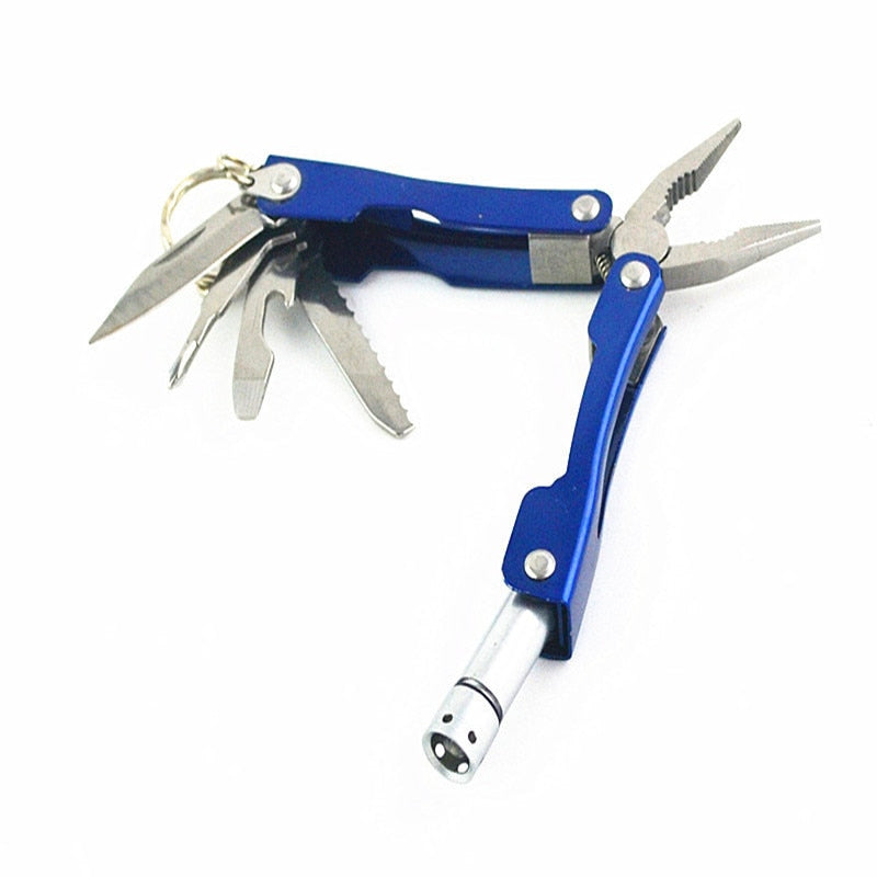 Portable 9in1 Outdoor Aluminum Multi Tool Keychain
