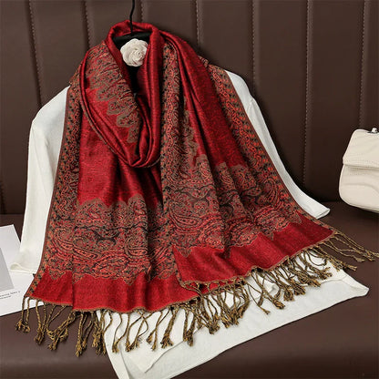 Soft Women's Cashmere Scarf Luxury Warm Print