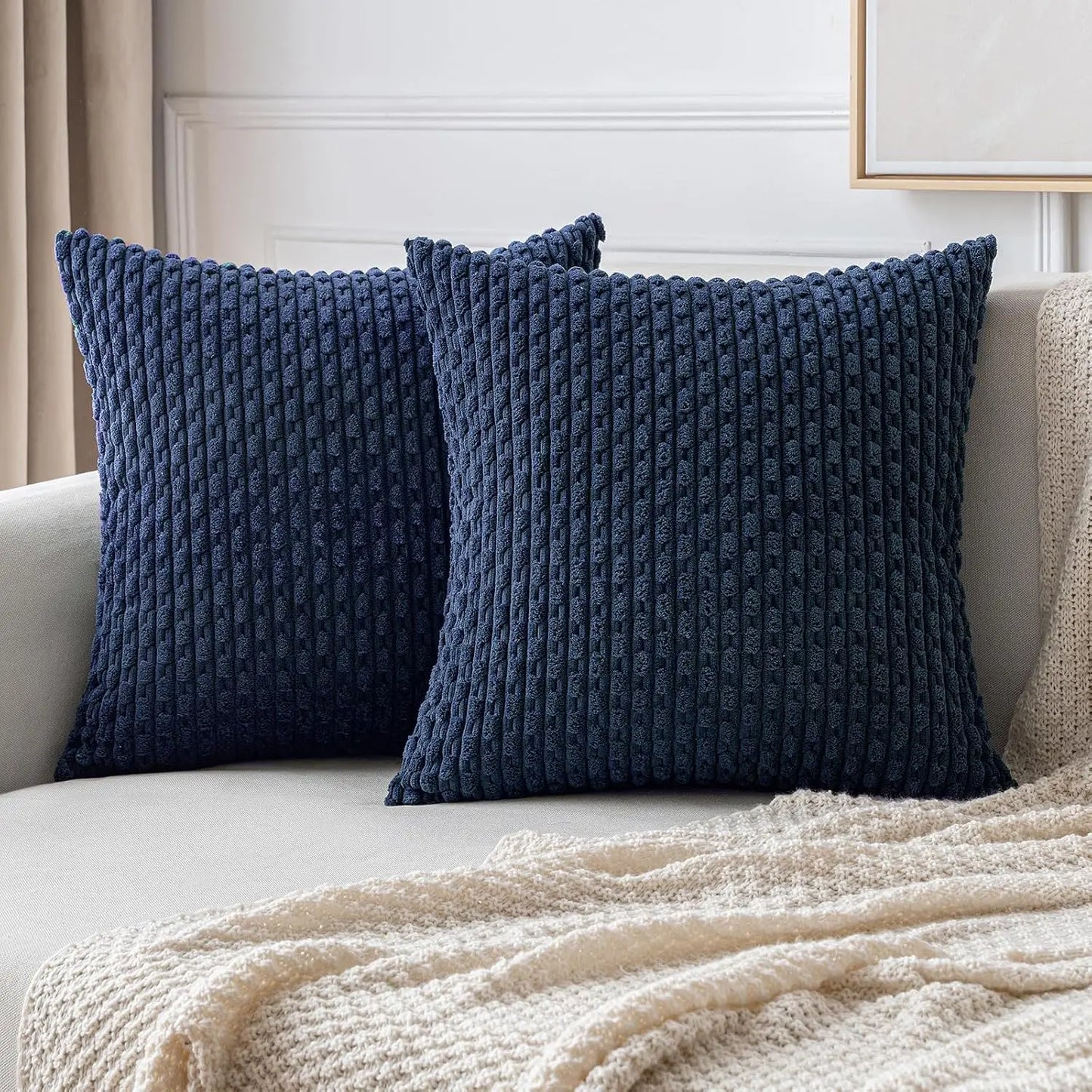 Cozy Striped Velvet Cushion Pillow for Home Decor