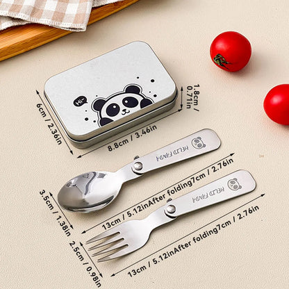 Portable Camping Utensil Set Stainless Steel 3 Piece