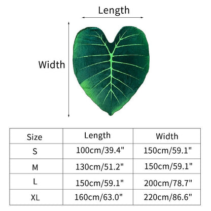 Plush Large Leaf Pattern Throw Blanket