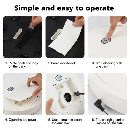 Advanced 3-in-1 Robot Vacuum Cleaner 4000Pa Pet Hair