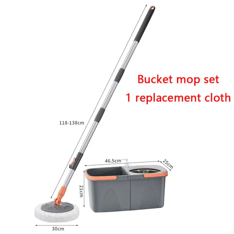 Premium Dual Bucket Mop with Stainless Steel Handle - Fesara