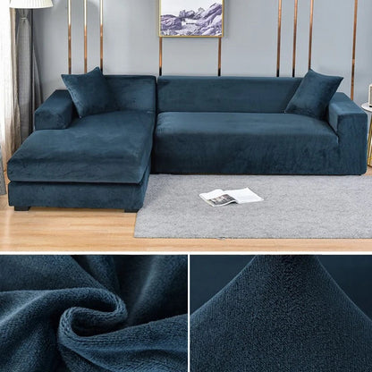 Stretchy Soft Velvet Sofa Protector Cover