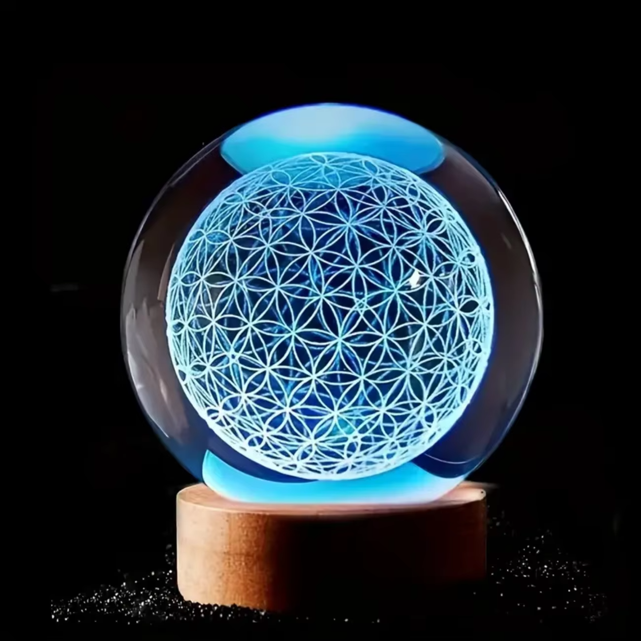 Colorful Crystal Ball with LED Night Light - Fesara