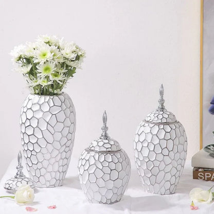 Elegant Gold Ceramic Vase Decorative Home Accent