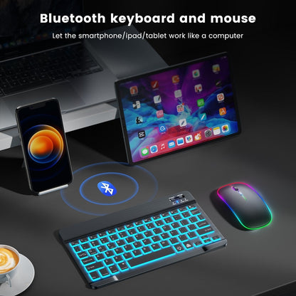 Compact Wireless Bluetooth Keyboard Mouse Combo