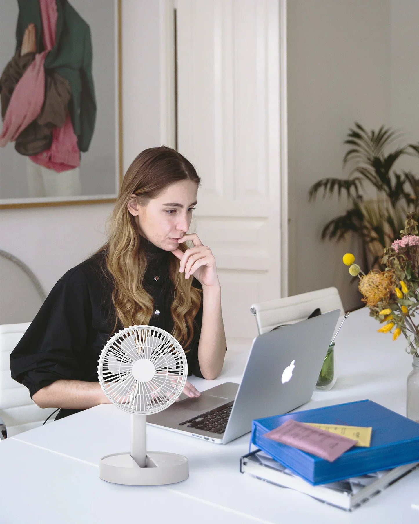 Compact Rechargeable USB Desk Fan - Fesara