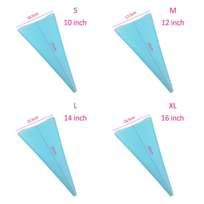 4Pcs Reusable Cake Decorating Icing Bags Set