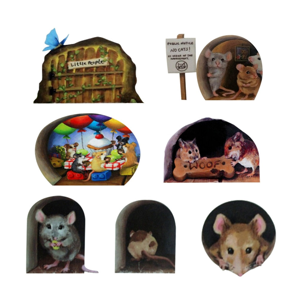 Funny Cartoon Mouse Wall Decals