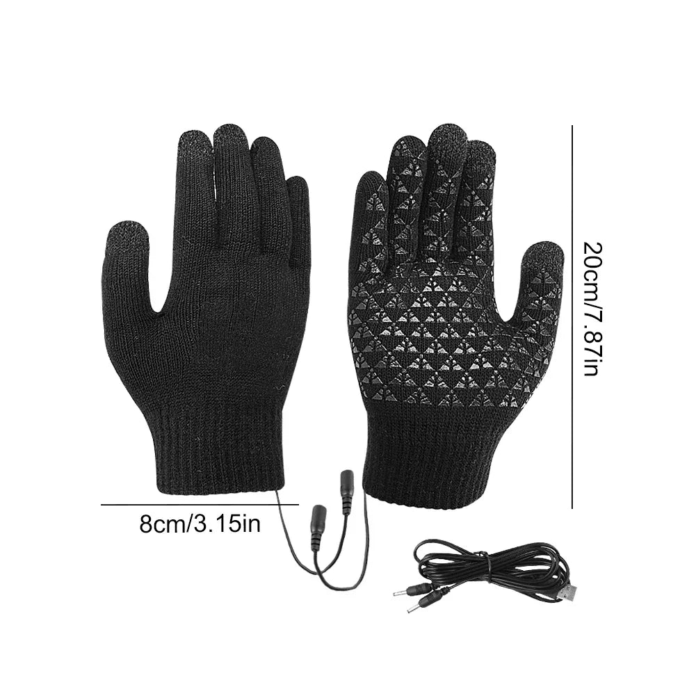 Warm Waterproof Cycling Gloves with USB Charging