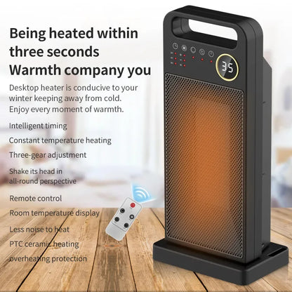 Powerful 2000W Digital Electric Space Heater with Remote - Fesara