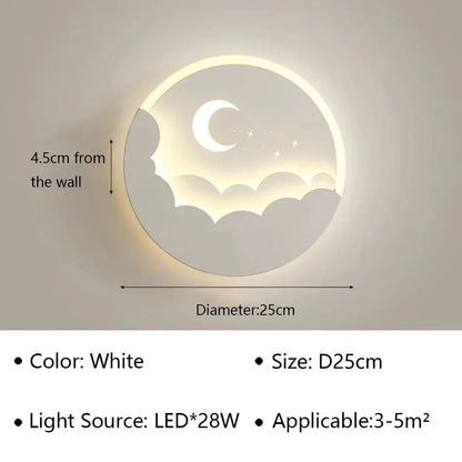 Beautiful LED Wall Light with Moon Design
