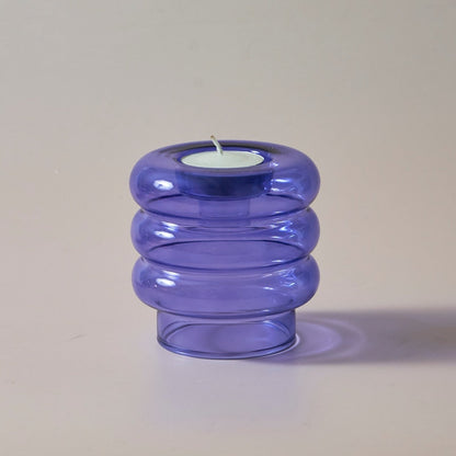 Elegant Double Glass Candle Stand