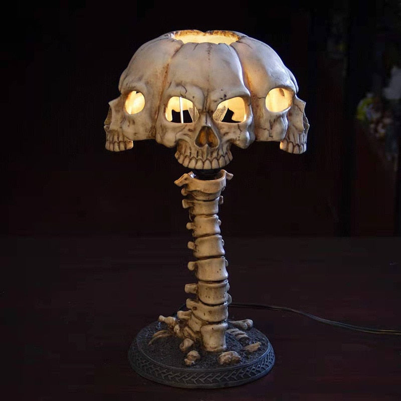 Dark Decorative Skull Desk Lamp
