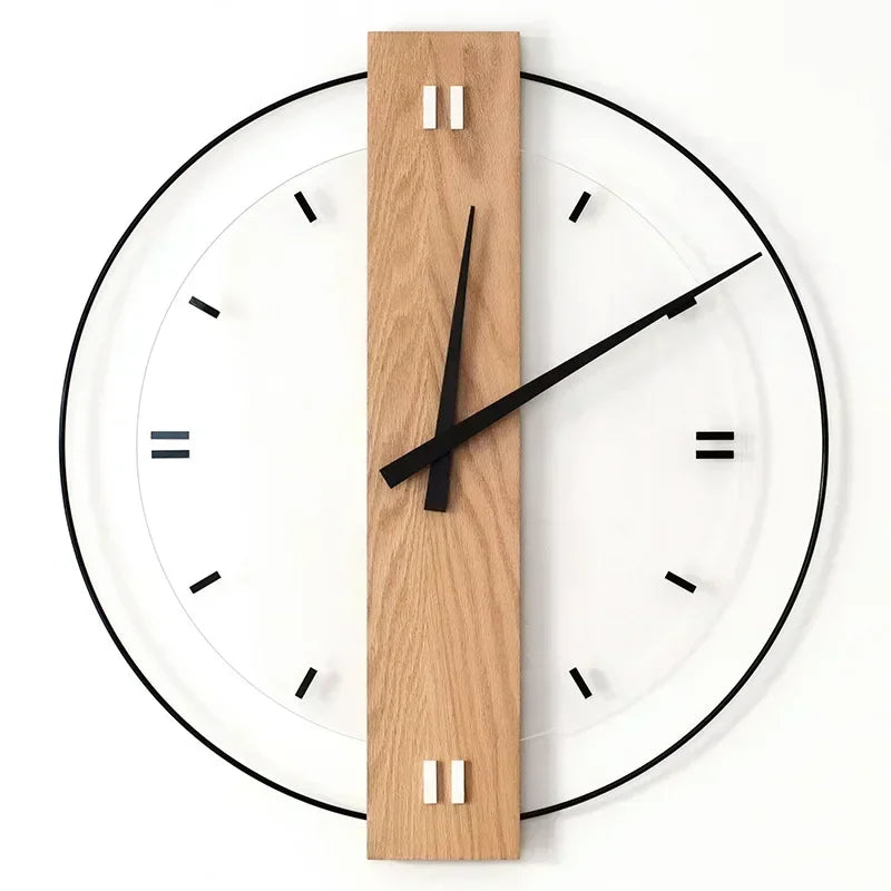 Quiet Wooden Silent Sweep Clock