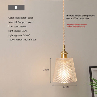 Clear Glass Hanging Pendant Light